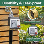 Garden Hose 75 ft x 5/8 in Heavy Duty Water Hose, Flexible and Durable, Lightweight Rubber Hybrid Hose, Leak-Free Connections, Male to Female Fittings, BT75B, Black