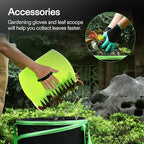 VIVOSUN 47-Gallon Collapsible Trash Can, Reusable Pop-Up Garden Bag with Hard-Shell Bottom, Leaf Scoops and Gloves, Yard Waste Container for Lawn Care and Camping