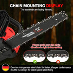 Brushless Electric Chainsaw 12" Cordless Tool Only for Milwaukee M18 18V Battery with Auto Oiler & Security Lock, for Tree Trimming and Branch Wood Cutting (Tool Only) (for Milwaukee 18v Battery)