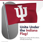 Indiana Hoosiers College Sports Printed Flag - NCAA Licensed - Nylon - School Banner (Red) (3' x 5')