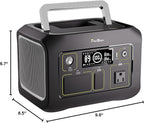 Portable Power Station 300W(Peak 500W),288Wh (90,000mAh) Solar Generator with 110V Pure Sine Wave AC Outlet,lifepo4 Battery Portable Power Bank for Outdoor Camping, Traveling,and Emergencies