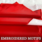Outdoor Canadian Canada Flag Banner Embroidered 3x5 Double Sided- 3Ply Heavy Duty 300D Nylon(All Weather)- CAN Flag-2 Brass Grommets & 4 Rows Stitched