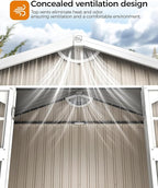 6X4 FT Metal Garden Sheds & Outdoor Storage with Sloping Roof,Lockable Door for Backyard,Patio