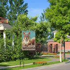 Squirrel Garden Flag Vertical Double Sided Outdoor Yard Flags 12.5x18 Inch Burlap Banners for House Lawn