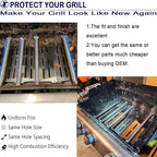 Grill Burner Tube 19.5 Inch Replacement for Weber Genesis 300 Series, Genesis E310 E320 E330 S310 S320 S330 Gas Grills, 62752 LP 3 Burners Tube Set Fits Up Front Control