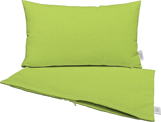 RSH DECOR: Sunbrella Pillow Covers Set of 2 | Covers Only - 26" x 16" | Outdoor Lumbar Pillow Covers Crafted with Sunbrella Performance Fabric | Canvas Macaw