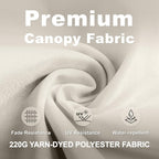 12FT Cantilever Umbrella with Base Large Curvy Outdoor Aluminum Offset Umbrella w/ 360° Rotation, UV Resistant Canopy for Patio, Garden, Backyard, Creamy White