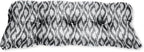 BrylaneHome Tufted Bench Cushion - 45.5" L x 19" W x 3" H- Patio & Outdoor - Water, Stain & Fade Resistant - Black Ikat