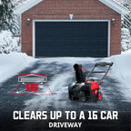 PowerSmart 80V MAX 21-Inch Cordless Single Stage Snow Blower, 6.0Ah Battery, Charger
