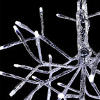 Alpine Corporation | 10"H Indoor Christmas Snowflake Ornament with White LED Lights — Elegant Glowing Silver Holiday Décor for Tabletops & Mantels