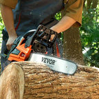 VEVOR Gas Chainsaw 58CC 2-Cycle Gasoline Powered Chainsaw 20 Inch Handheld Cordless Petrol Chain Saws For Forest, Wood, Garden and Farm Cutting Use
