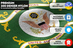 AGAS US Army Retired Flag 3x5 Ft - Printed 200 Denier Nylon - Double Stitched Edges Canvas Header Brass Grommets - Indoor/Outdoor US Army Retired Flag 3' x 5'