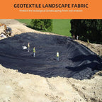 Towallmark Geotextile Landscape, 3ft x 300ft & 6oz Geotextile Fabric, PP Drainage 350N Tensile Strength & 440N Load Capacity, for Driveway & Road Stabilizationr, Erosion Control, French Drains