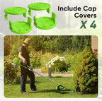 4 Pack String Trimmer Replacement Spool Cap for Greenworks, Weed Wacker String Parts Trimmer Line Cap Covers Compatible with Greenworks Cordless Weed Eater