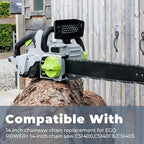 14" Chainsaw Chain Replacement for EGO Chain Saw CS1400,CS1401,CS1403,AC1400 Chainsaw Blade,52 Drive Links 0.043" Gauge 3/8" LP Pitch (3 Pack)