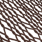Lazy Daze Hammocks Double Rope Hammock, 2 Person Traditional Outdoor Hand Woven Cotton Rope Hammock with Spreader Bar, Chains, Tree Straps for Patio Yard - Max 450 Lbs, Dark Brown