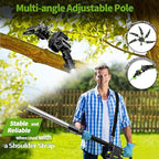 2-IN-1 Cordless Pole Saw 8 inch &6 inch, Pole Saws for Tree Trimming 2 * 4.0Ah Battery Powered, Electric Pole Saw Brushless 15ft Max Extension Pole Chainsaw for Tree Trimmer Wood Cutting