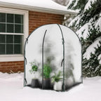 Portable Greenhouse for Outdoors, Green House Tent with Durable Bubble Film Cover and Zippered Door,Walk-in Mini Green House with Removable Mat for Indoor Outside Protecting Plant,47x47x71 Inch