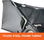 Agri-Fab 45-0320 42" Tow-Behind Lawn Sweeper, 12 cu. ft Hopper Bag Capacity; Leaf & Grass Catcher, with Adjustable Brush Height and Easy to Use Dumping Rope