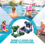 WERNNSAI Inflatable Pool Chair Float for Adults - 2 Pack Fabric Hammock Adjustable Floating Lounge Chairs for Swimming, Beach, Lake