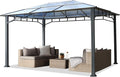 TOOLPORT Hardtop Gazebo 10x13 ft with Aluminum Frame and Approx. 8 mm Polycarbonate Roof