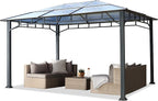 TOOLPORT Hardtop Gazebo 10x13 ft with Aluminum Frame and Approx. 8 mm Polycarbonate Roof