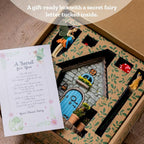 My Fairy Garden Kit – 11-Piece Fairy House Set - 7.1" High Fairy House for Outside with Open Door & Solar Light, Fairy & Dog Figurines, Mushrooms & Miniature Accessories – Outdoor Decor Gift