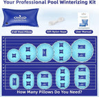 Pool Pillows for Above Ground Pools Winterizing, Extra Durable Cold-Resistant Inflatable PVC Air Pillow for Swimming Pool Winter Protection, Winter Pool Closing Kit Ice Equalizer (4’ X 8’)