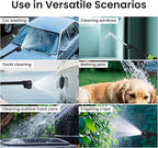 1100PSI Portable Cordless Pressure Washer - 4.0Ah Long-Lasting Battery, Powerful Brushless Motor, 3 Pressure Levels, 6-in-1 Nozzle, Foam Cannon, Perfect for Car Yard Cleaning Garden Watering