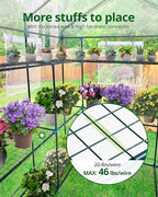KING BIRD Premium Greenhouse for Outdoors, 56 x 56 x 77 Upgraded PVC Cover & Steel Frame Walk in Hot House, w/ Zippered Screen Windows Mesh Door, 3 Tiers 14 Shelves for Outside Garden, Clear