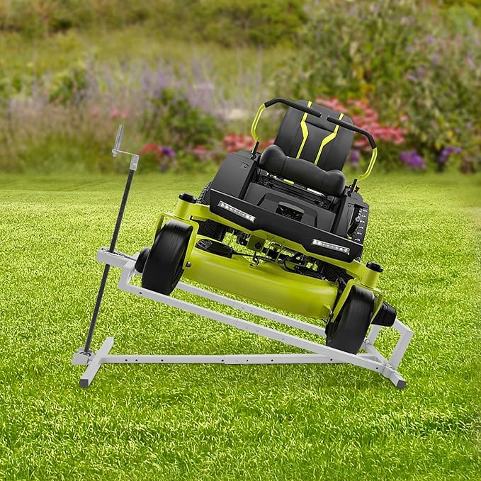 880 lbs Capacity Lawn Mower Lift Tool, Adjustable Steel Lawn Tractor Lift Jack, for Mowers, Garden Tractors, Riding Tractors Repair, Maintenance Lifter (Gray)