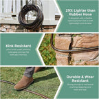 Giraffe Hybrid Leader Hose 5/8" x 6ft Custom Length, No Kink, Flexible, Leakproof Water Hose with Female to Female Fittings, 600 Burst PSI