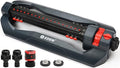 Eden 96212 Turbo Oscillating Sprinkler, Covers Up to 4,499 sq. ft., 18 Precision Nozzles, Flow and Width Controls, Adjustable Range, Triple Nozzle Switches, Quick Connects, Filters