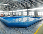 23x23x1.8ft Commercial Large Inflatable Pool Blow Up Swim Pools Swimming Lounge Pools with One Blower for Commercial Outdoor Summer
