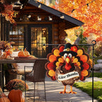 Thanksgiving Garden Flags 12x18 Inch Double Sided, Fall Turkey Yard Flags for Outside, Farmhouse Front Porch Outdoor Autumn Decor Holiday All Seasons Decoration