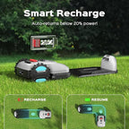 Robot Lawn Mower with App Control – Adjustable Cutting Height, Auto-Charging, Obstacle Detection & Smart Scheduling – Ideal for Lawns up to 1/8 Acre