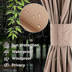 Gazebo Curtain Replacement Universal 4-Panel Sidewalls 10' x 10', Outdoor Gazebo Privacy Curtains with Zipper, Replacement for Outdoor, Patio Canopy, Garden and Backyard (Curtain Only)