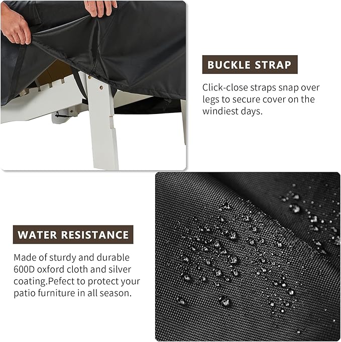 Outdoor Swivel Chair Covers Waterproof 2 Pack,Outdoor Chair Covers Patio Furniture Cover for Deck Patio Swivel Chair Heavy Duty,35 W x 37 D x 36 H inches Black