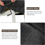 Outdoor 2 Seater Loveseat Cover, Waterproof Heavy Duty Patio Furniture Covers, 58W x 33D x 32H Inches Outdoor Couch Cover, Sofa Covers for Patio Furniture Waterproof,Black