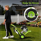 Professional 4200PSI 4GPM 212CC Gas Pressure Washer, 7.0 HP Commercial Gas Power Washer with 1L Foam Bottle 9" Wheels 5 Nozzles 25FT Hose for Home Car Fence Driveway (EPA/CARB/ETL Compliant), Green