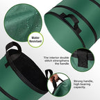 30 Gallon Collapsible/Pop Up Trash Can, Reusable Yard Waste Bags/Lawn and Leaf Bags 18x24in, Waterproof Oxford Cloth Camping Trash Can Collapsible, for Families/Camping/Yard (2Pcs-30 Gallons)