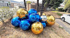 Big Shiny Balls Giant Inflatable Mirror Balls for Events & Decor - Party, Advertising, Shows, Stage Decoration - Hanging & Standing-Various Sizes & Colors -1Pcs - Blue (2.4m/7.87ft)