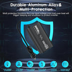 Pure Sine Wave Car Inverter 200 Watt 12V DC to 110V 120V AC Car Power Inverter Converter with 30W PD USB-C & QC3.0 USB-A Fast Charging for Vehicle Truck RV by Leesky