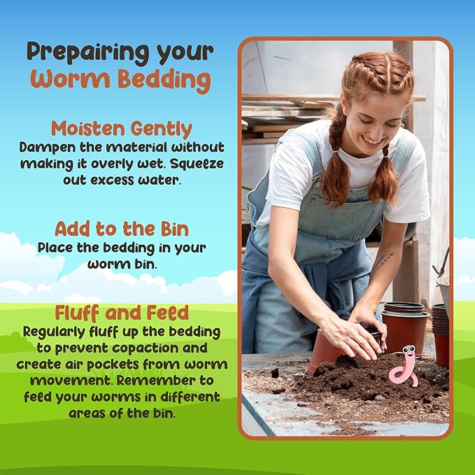 Red Wigglers Composting Worms - 1/8lb Red Worms for Composting Bin, for Plants or Gardening, Compost Worm for Soil Fertility & Worm Farm, Easy to Manage