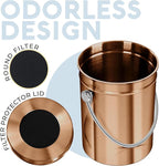 EPICA Countertop Compost Bin Kitchen | 1.3 Gallon | Odorless Composting Bin with Carbon Filters | Indoor Compost Bin with Lid | Stainless Steel Kitchen Composter for Food Scraps & Waste Recycling