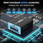 New Upgraded 1500 Watts Pure Sine Wave Inverter, 12V DC to 110V AC Power Inverter with 4 AC Outlets, USB Port, Type-C Port for Truck, Vehicle, Power Outage, Remote Control with LCD Screen