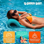 TRC Recreation Sunsation Vinyl Coated Foam Swimming Pool Float Mat Adult Lounger with Built-in Roll Pillow