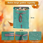 Leaf Collector – 3-Pack Heavy Duty Yard Waste Bags, 40-Gallon Collapsible & Reusable for Grass Clippings, Leaves & Garden Debris