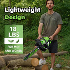 58CC Gas chainsaw ,20&18 Inch 2-Stroke Gasoline Gas Powered Chainsaws for Cutting Wood Tree Outdoor Garden Farm Home