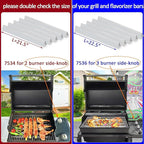 GasSaf 21.5" Flavorizer Bars Replace for Weber 7534, Genesis Silver A, Spirit 200 Series E/S200 E/S-210, Spirit 500 with Side Control Knob, 5-Pack Stainless Steel Flavor Bars(21.5" x 1.7" x 1.7")